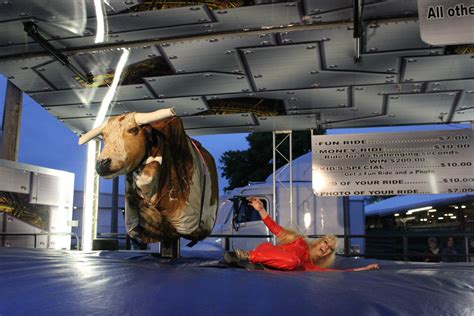 mechanical bull thrown.